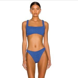 WEEKEND SALE ONLY TWO PIECES FOR 80$ Famous Hunza G Julia Denim Crinkle Bikini